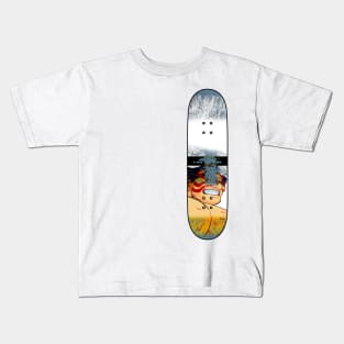 Distressed Skateboard - NC - E. Honda Kids T-Shirt